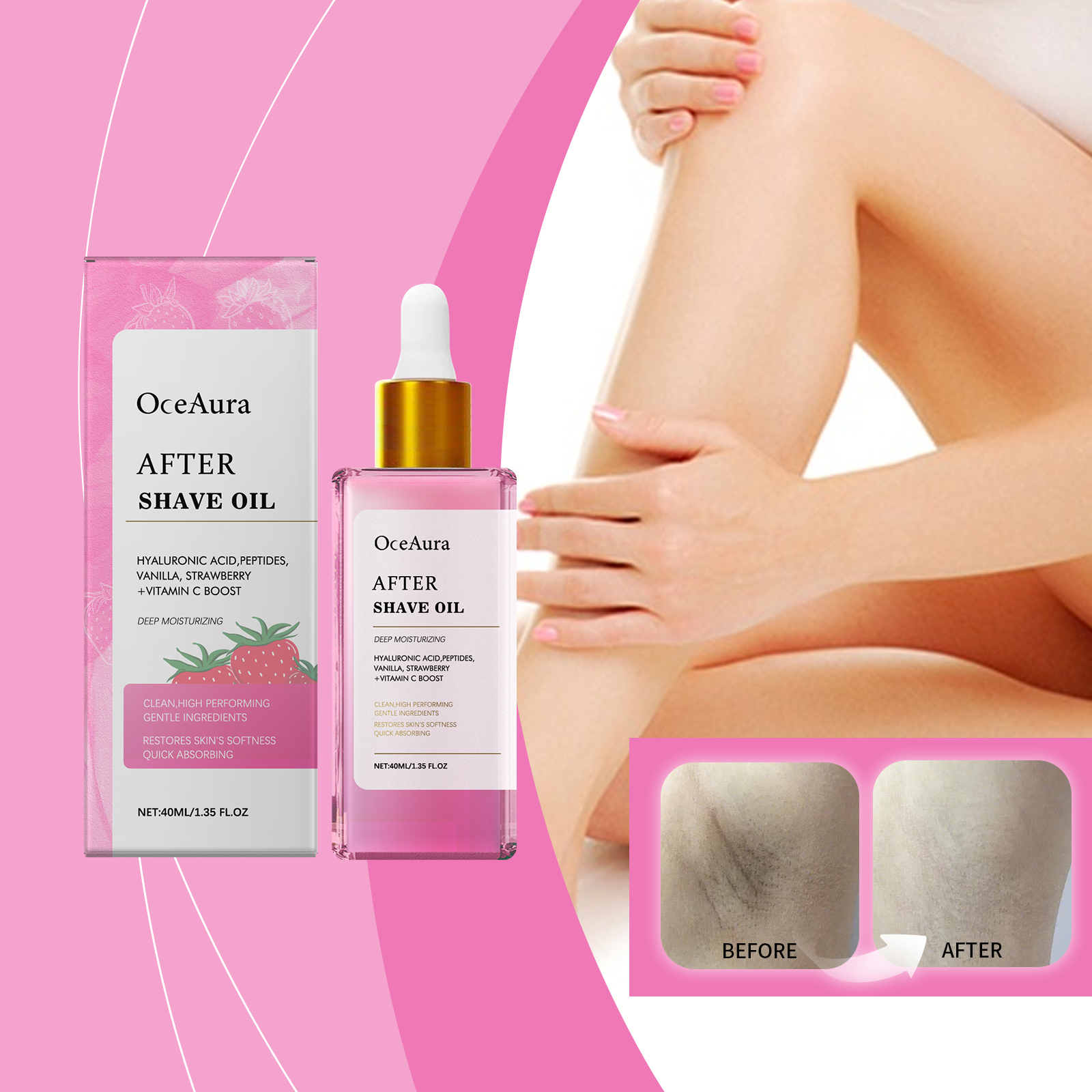 Hair Care Vitamin E - Strawberry After Shave Oil Post Hair