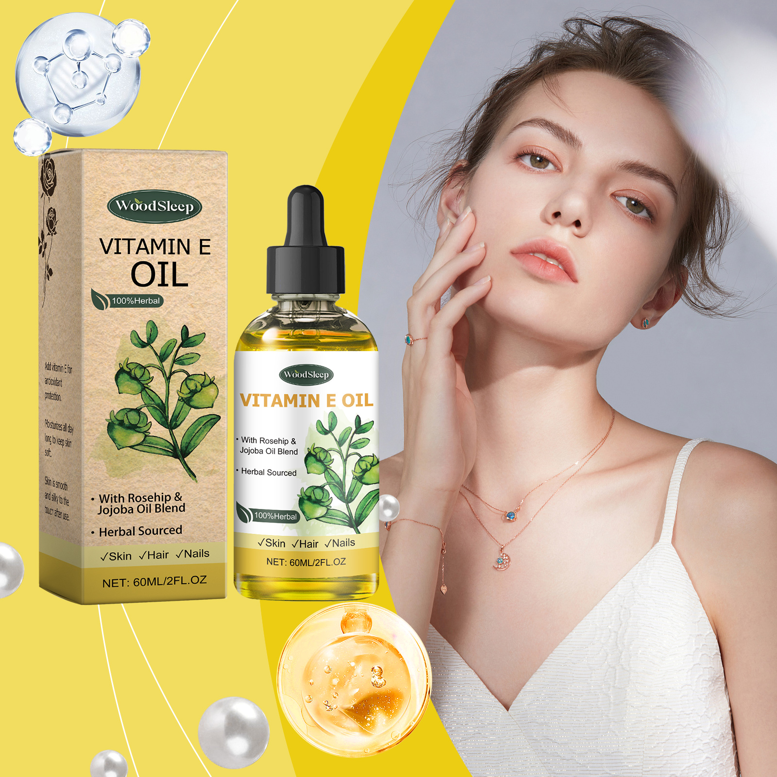 Hair Care Vitamin E - 60ml Natural Vitamin E Essential Oil