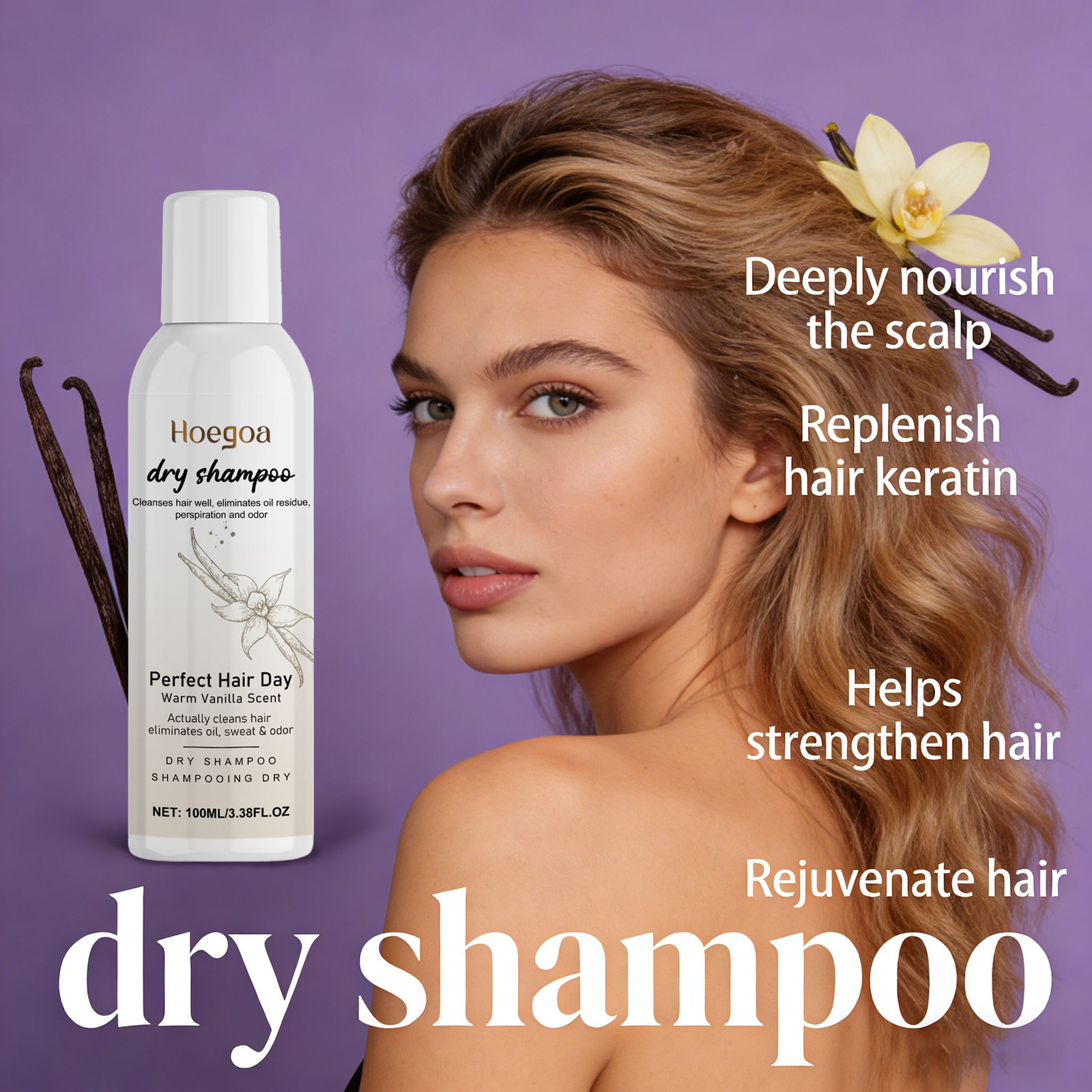 Hair Care Nature - Vanilla Dry Hair Spray Oil-Control Fast