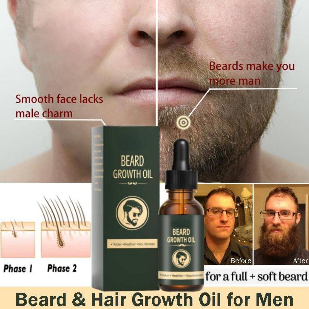 Caffeine Hair Serum - Fast Beard Growth Oil Beard Oil