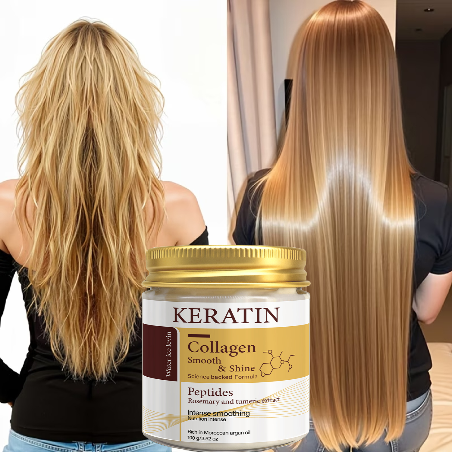 Keratin Collagen Hair Mask wit - огляд і ціна Deep Conditioner Mask