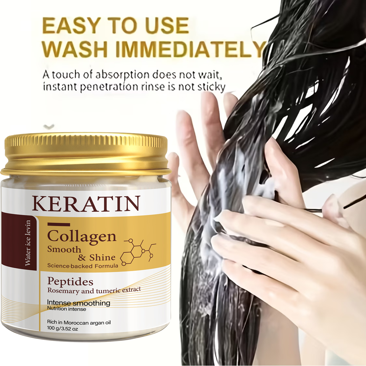 Keratin Collagen Hair Mask wit - огляд і ціна Deep Conditioner Mask