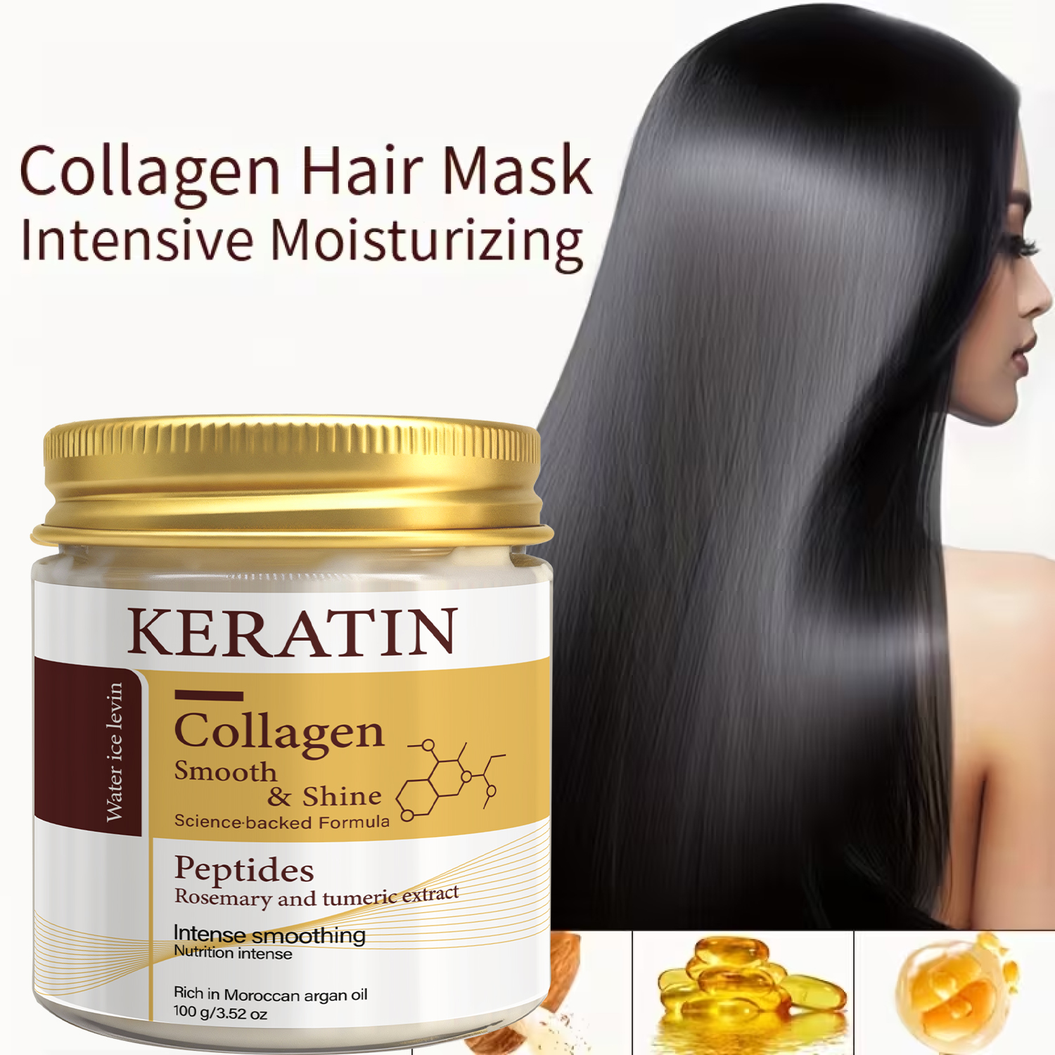 Keratin Collagen Hair Mask wit - огляд і ціна Deep Conditioner Mask