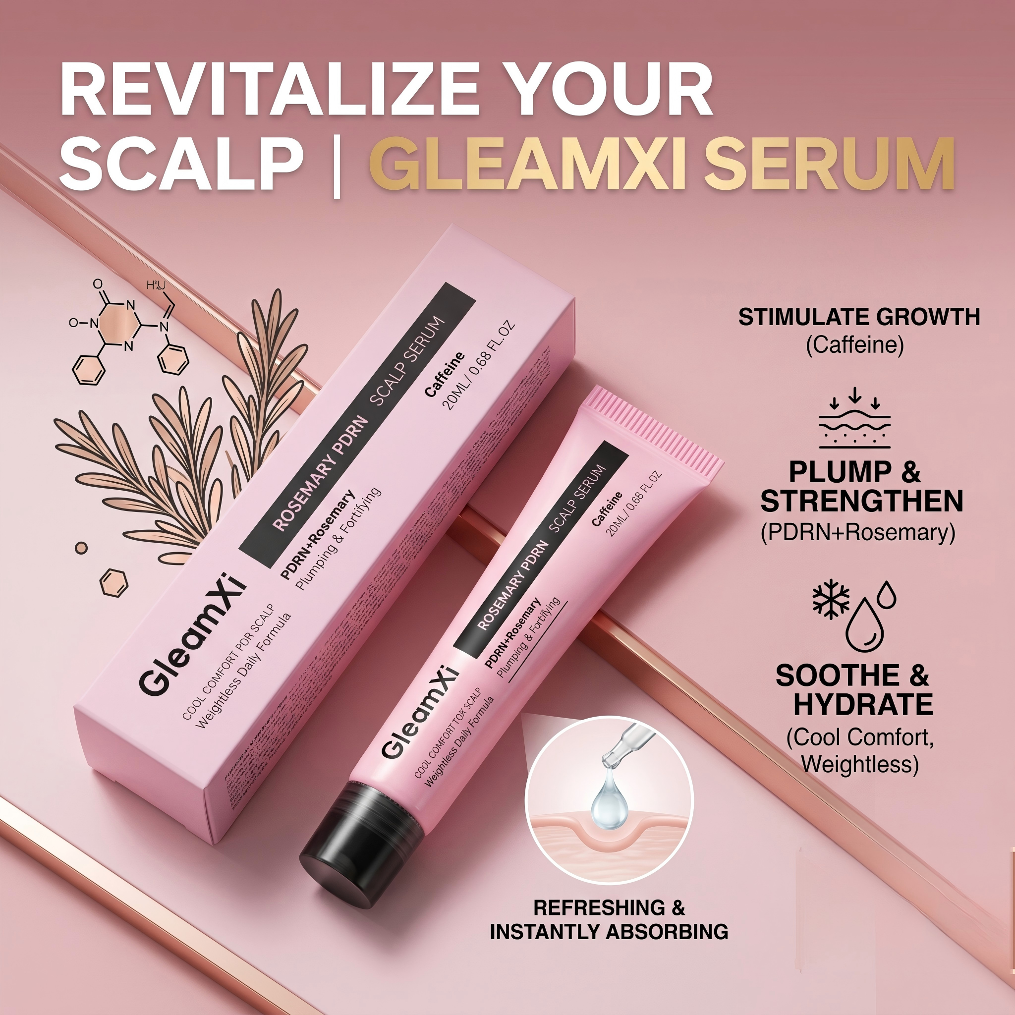Rosemary PDRN Scalp Serum Nour - огляд і ціна Caffeine Hair Serum