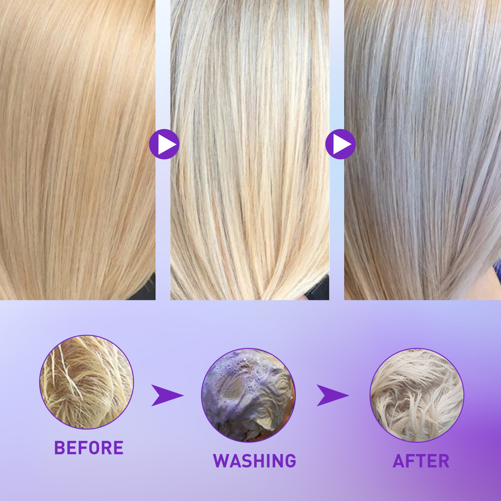 Gray Color Fixing Hair Dye Sha - огляд і ціна Purple Toning Shampoo