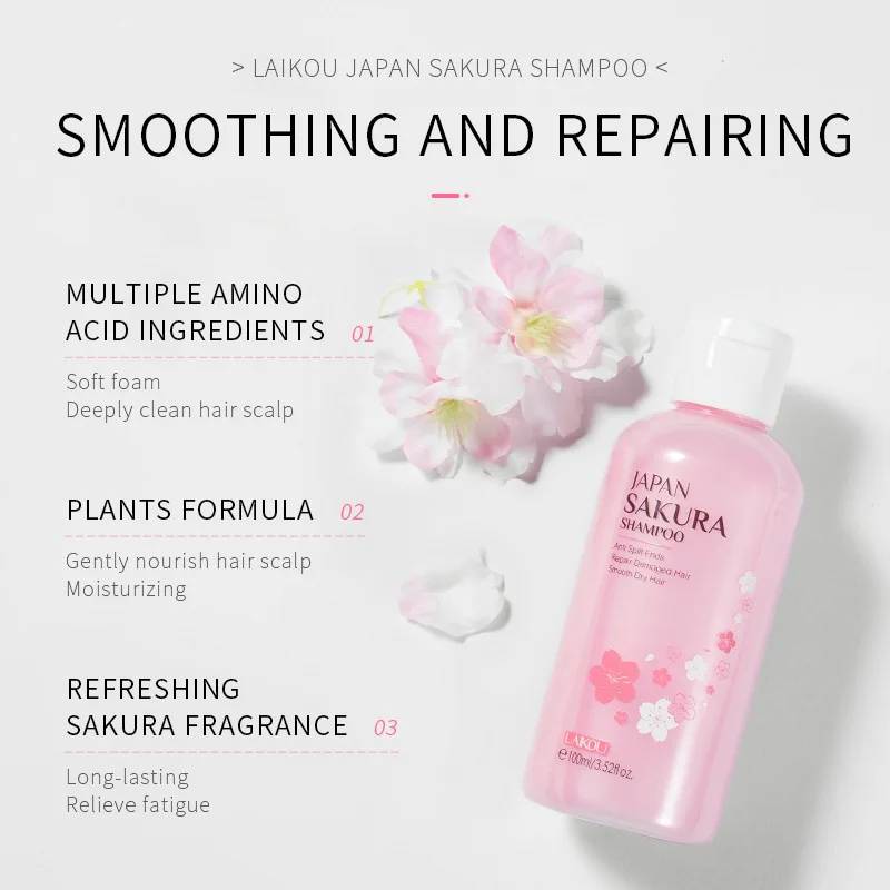 LAIKOU Japan Sakura  Shampoo R - огляд і ціна Hair Care Vitamin E