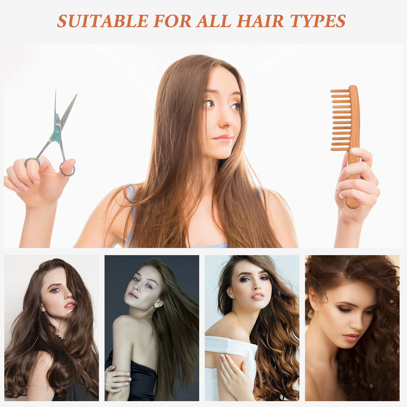 1Pcs Polished Natural Wood Mas - огляд і ціна Hair Care Nature