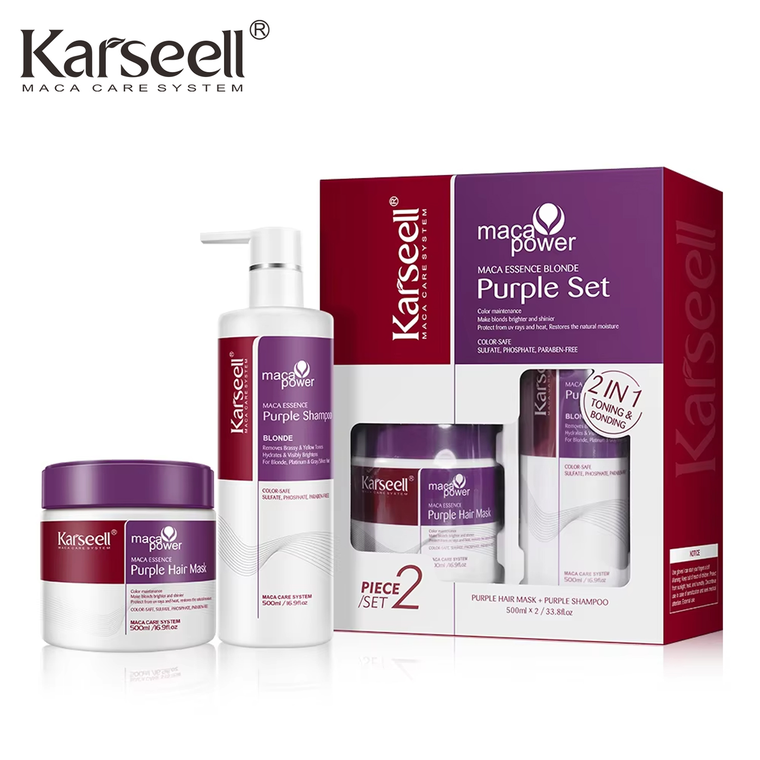 Karseell Purple Hair Mask Purp - огляд і ціна Purple Toning Shampoo