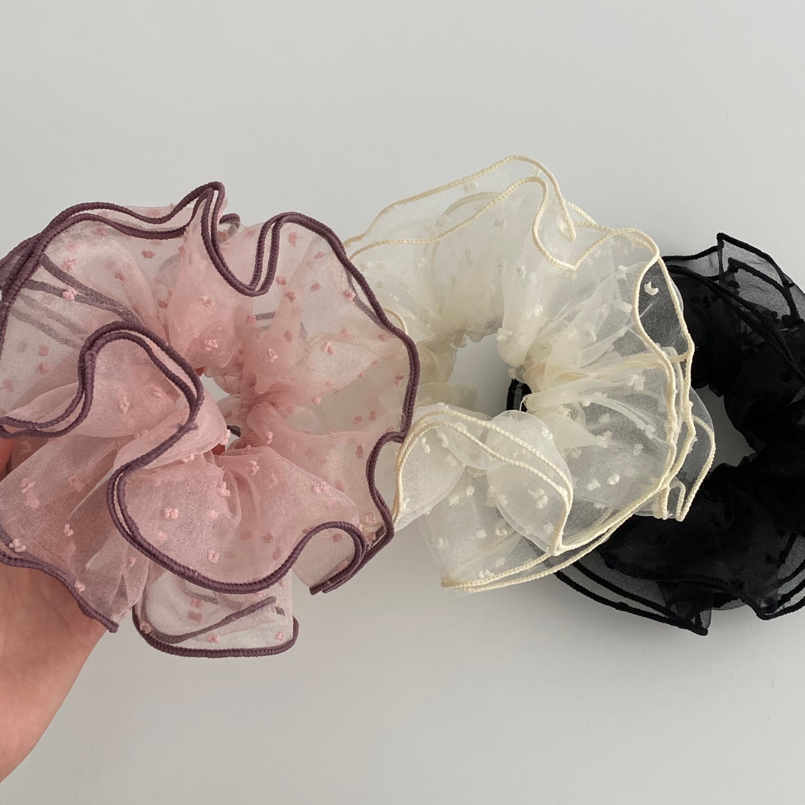 1PC Summer Ruffled Sheer Tulle - огляд і ціна Hair Net Invisible