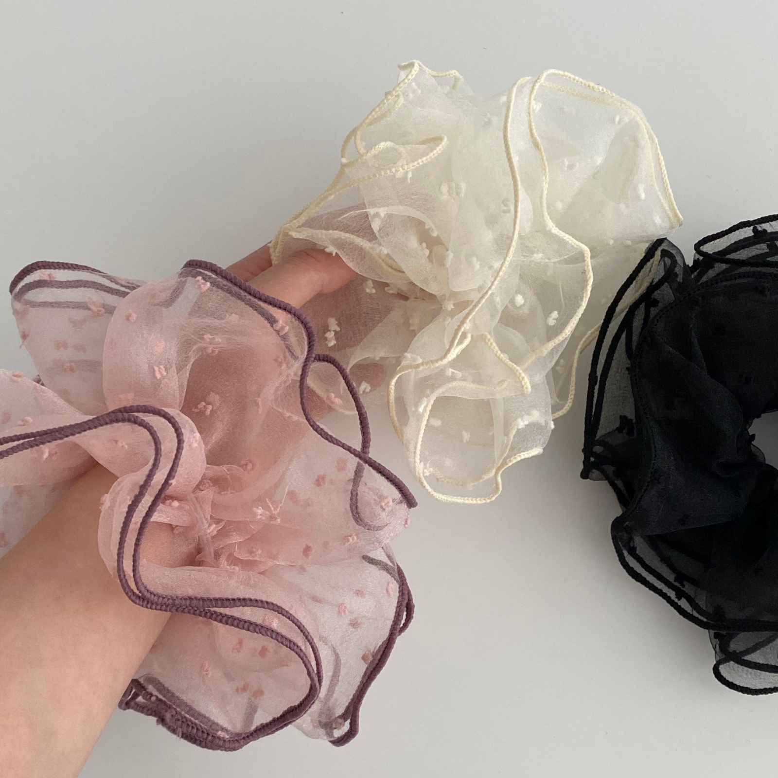 1PC Summer Ruffled Sheer Tulle - огляд і ціна Hair Net Invisible
