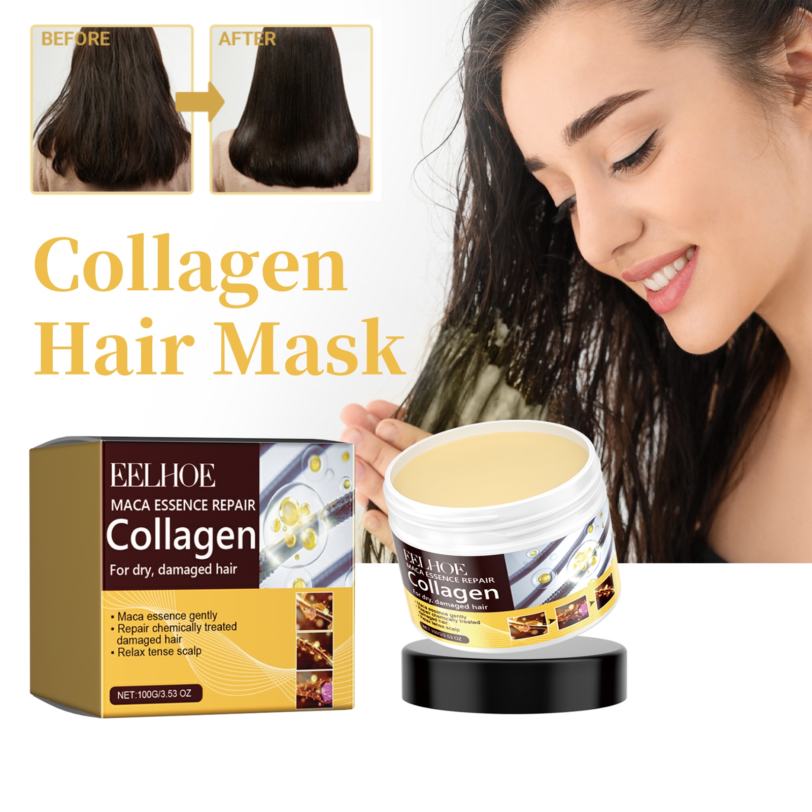 Collagen Hair Mask Reduce Dryn - огляд і ціна Hair Care Hair Mask