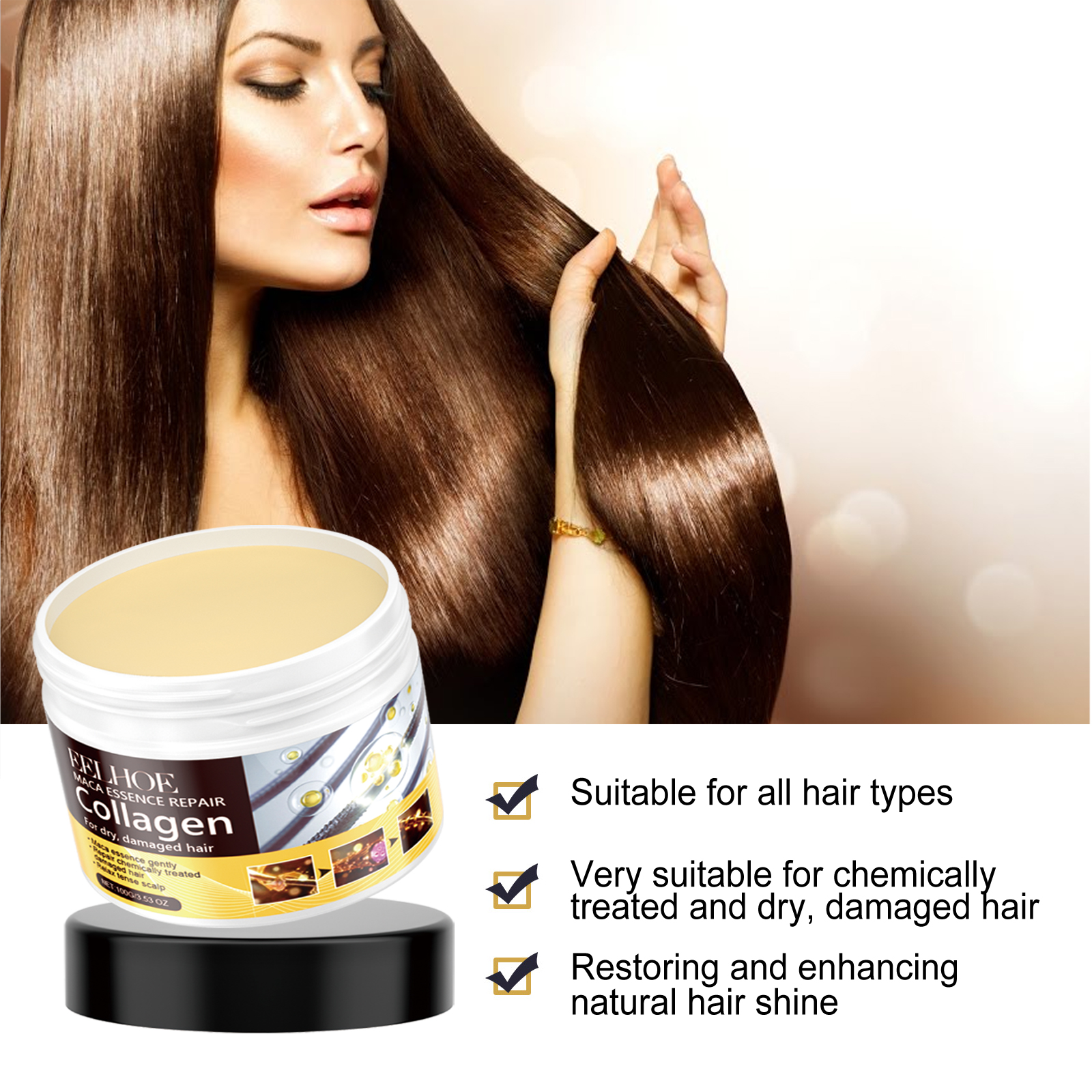 Collagen Hair Mask Reduce Dryn - огляд і ціна Hair Care Hair Mask