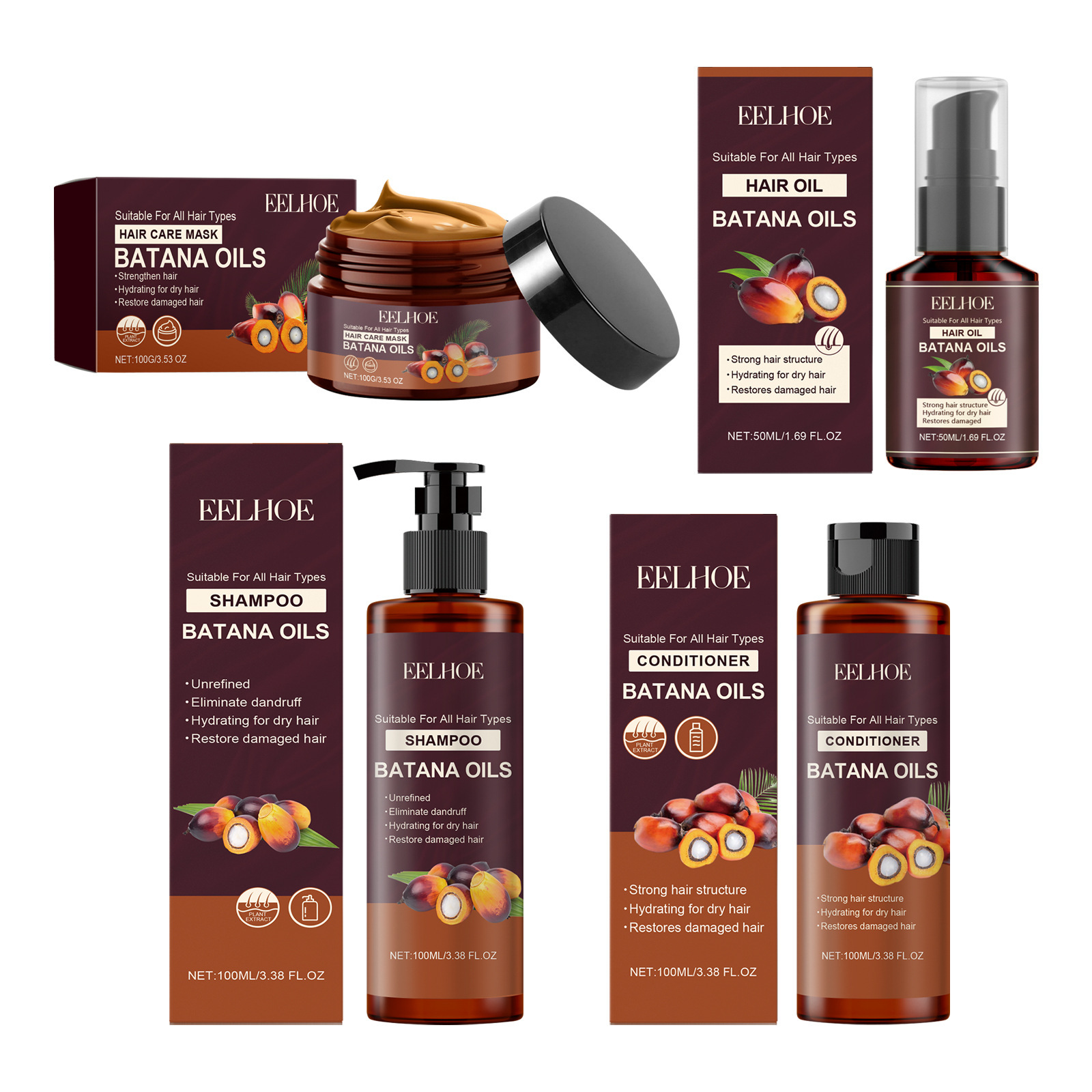 Batana Oil Hair Care Set Nouri - огляд і ціна Hair Care Vitamin E