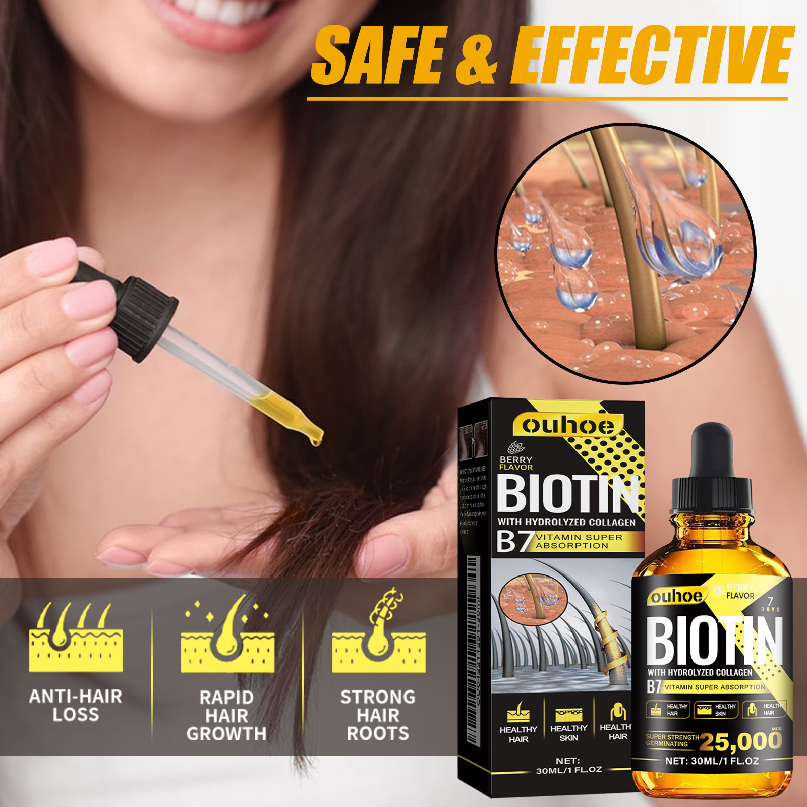 Biotin Hair Oil Collagen Scalp - огляд і ціна Hair Care Ginseng