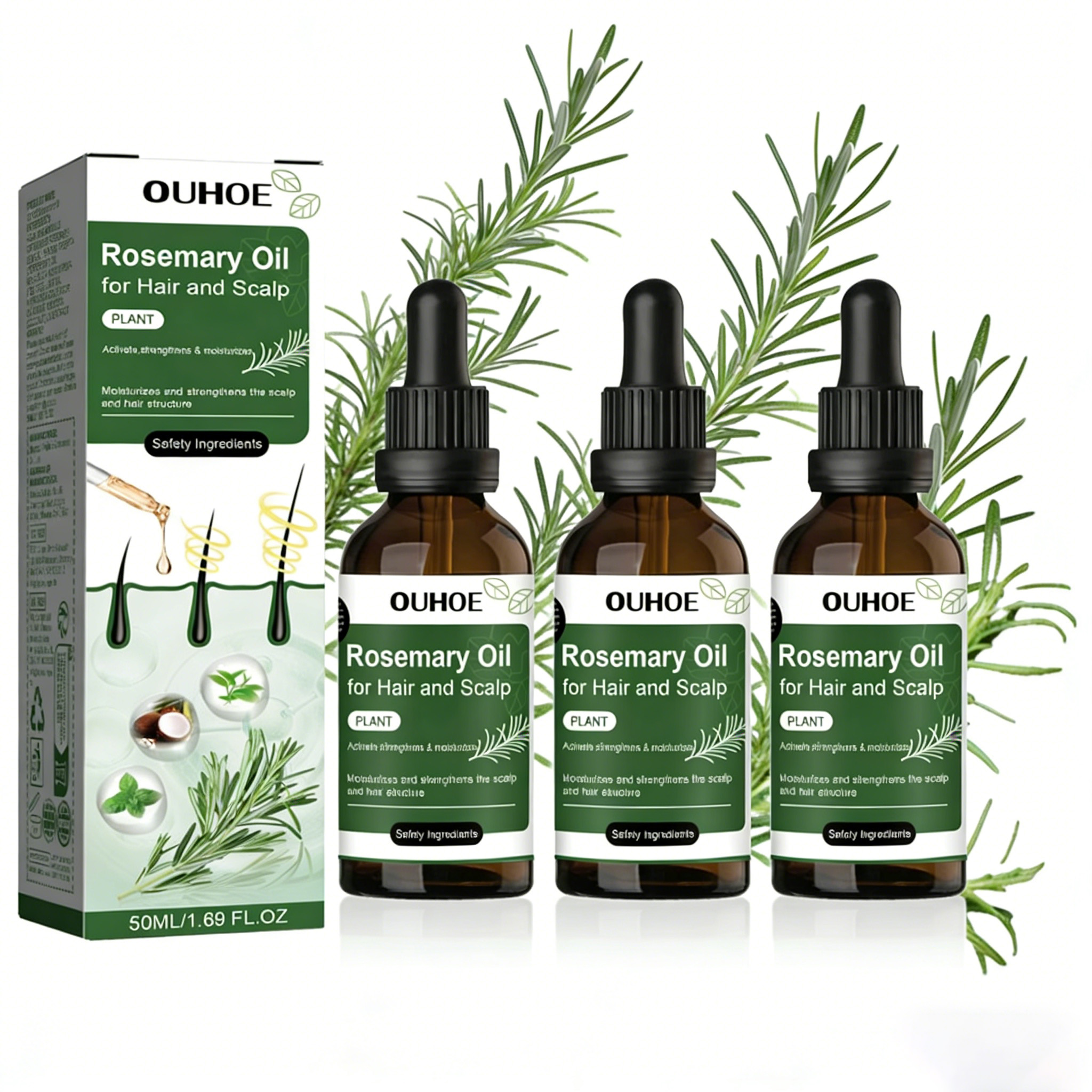 Rosemary Hair Growth Oil Hair  - огляд і ціна Caffeine Hair Serum