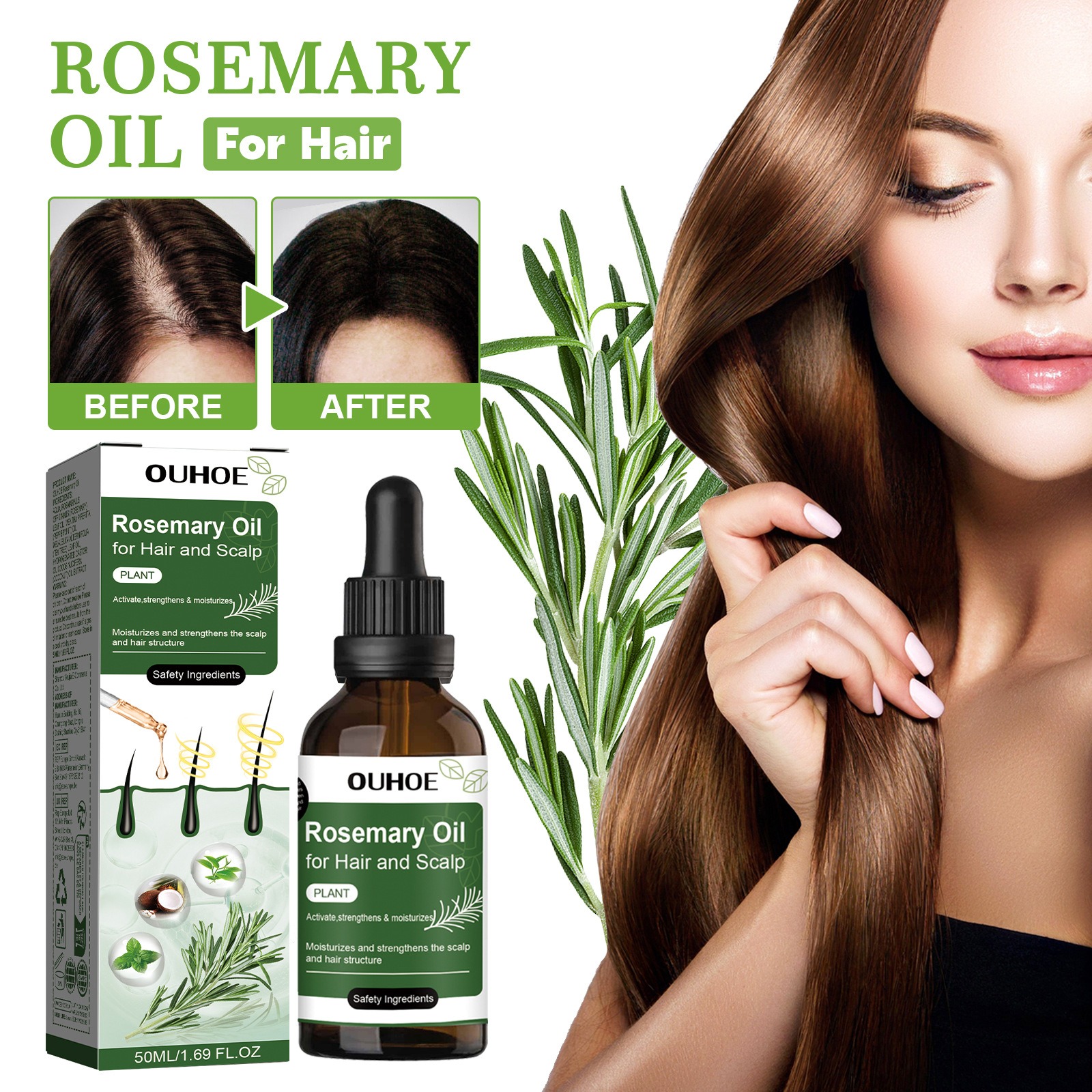 Rosemary Hair Growth Oil Hair  - огляд і ціна Caffeine Hair Serum