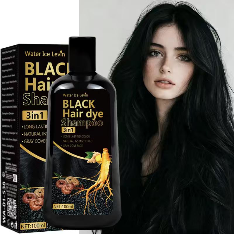 Water Ice Levin Black Hair Dye - огляд і ціна Purple Toning Shampoo