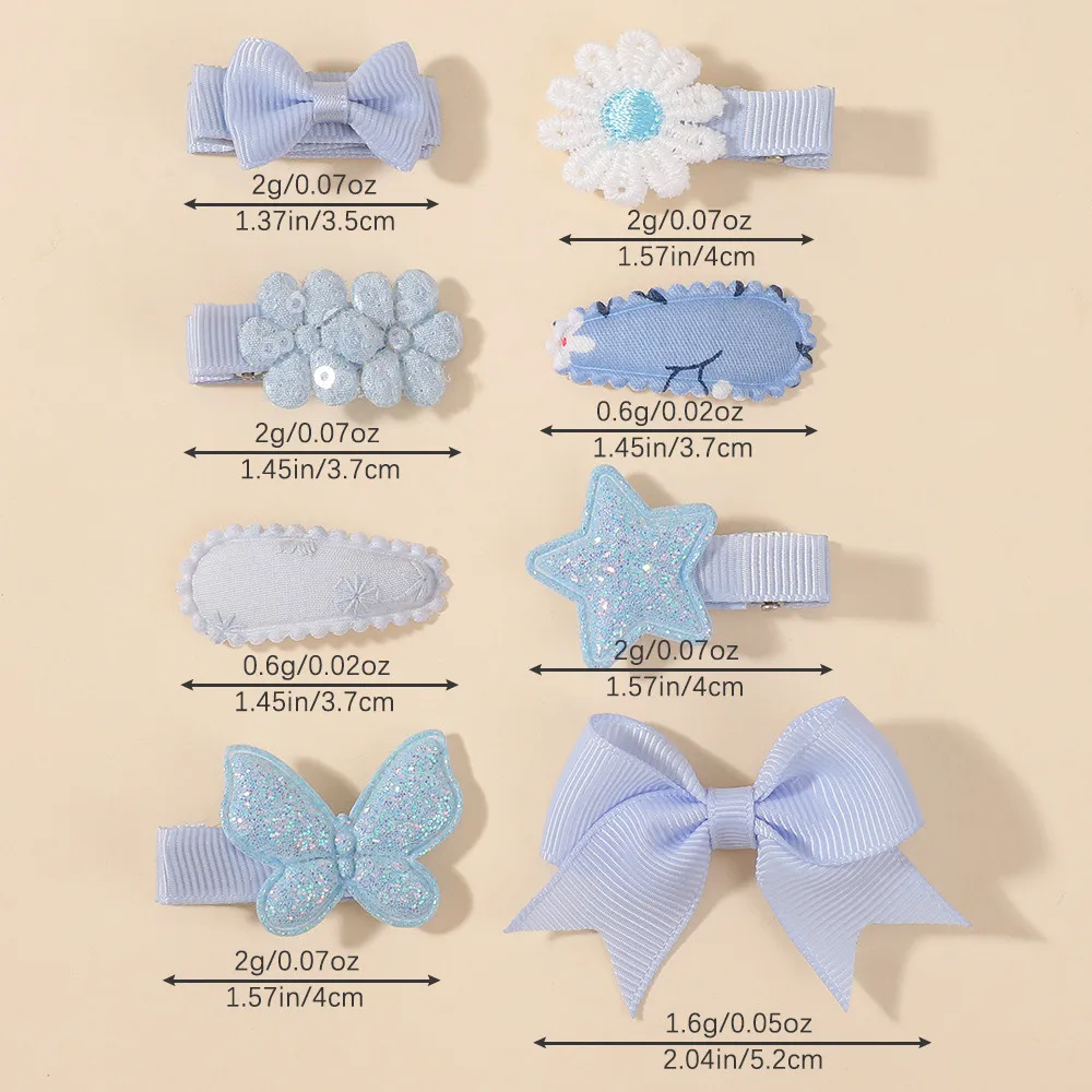 8Pcs/Set Girls Barrette Haircl - огляд і ціна Hair Care Gift Set