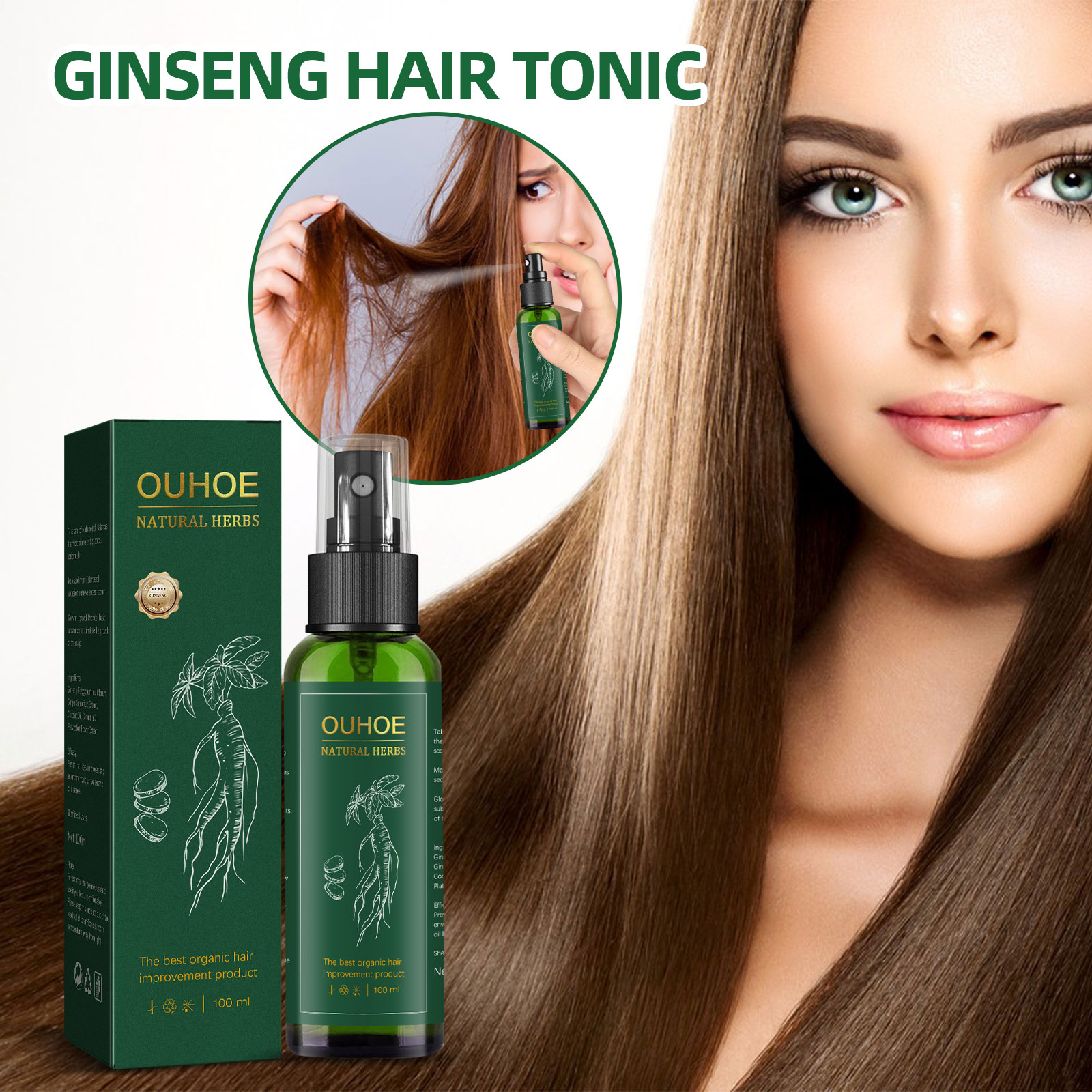 Natural Herbal Ginseng Hair Ca - огляд і ціна Hair Care Ginseng