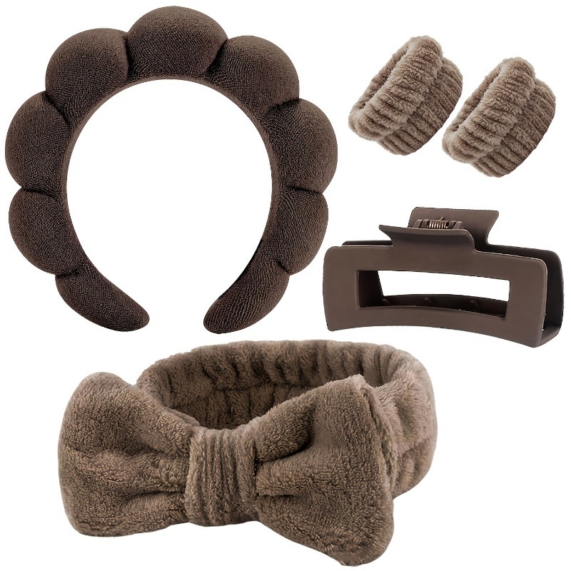 5pcs/Set Spa Headband Wristban - огляд і ціна Hair Care Gift Set