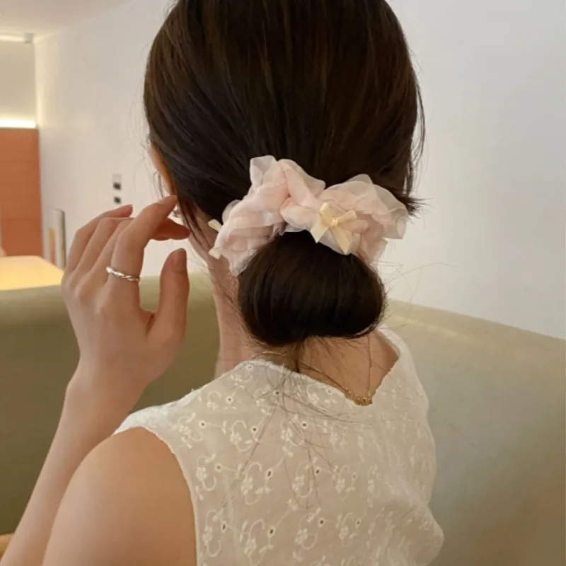 Sweet Mesh Lace Bow Hair Ring  - огляд і ціна Hair Net Invisible