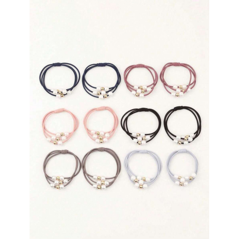 10pcs Cute Faux Pearl Hair Tie - огляд і ціна Hair Care Gift Set