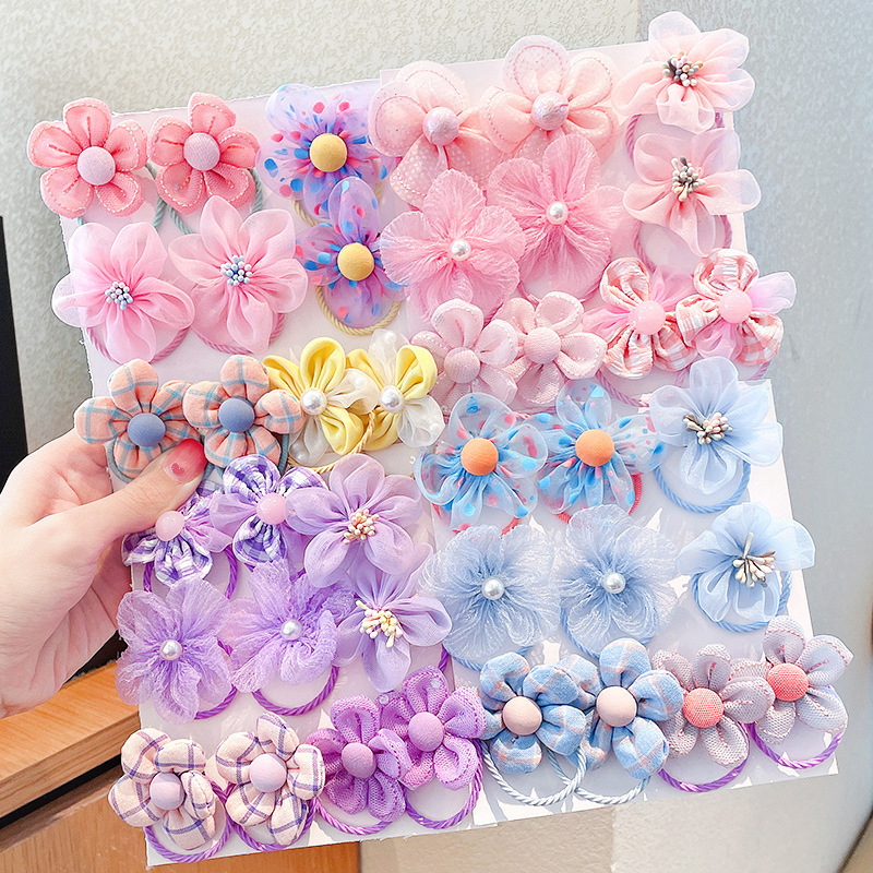 10Pcs Children's Mesh Flower H - огляд і ціна Hair Net Invisible