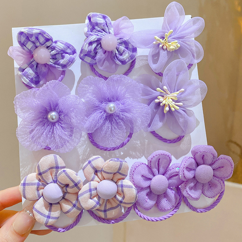 10Pcs Children's Mesh Flower H - огляд і ціна Hair Net Invisible