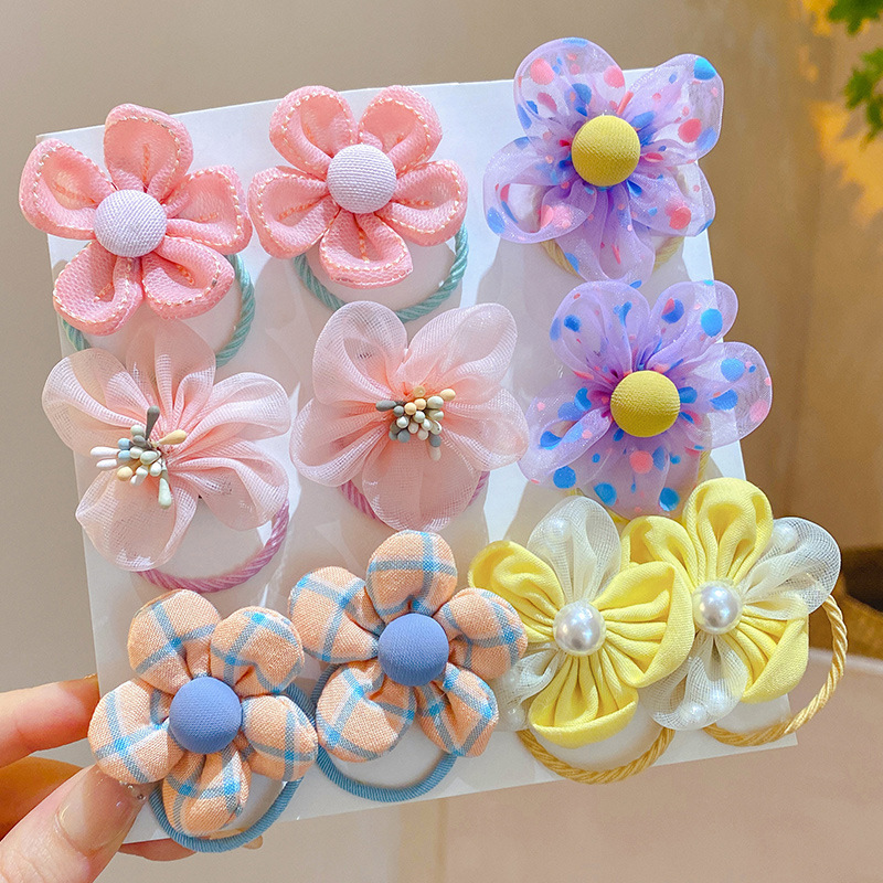 10Pcs Children's Mesh Flower H - огляд і ціна Hair Net Invisible