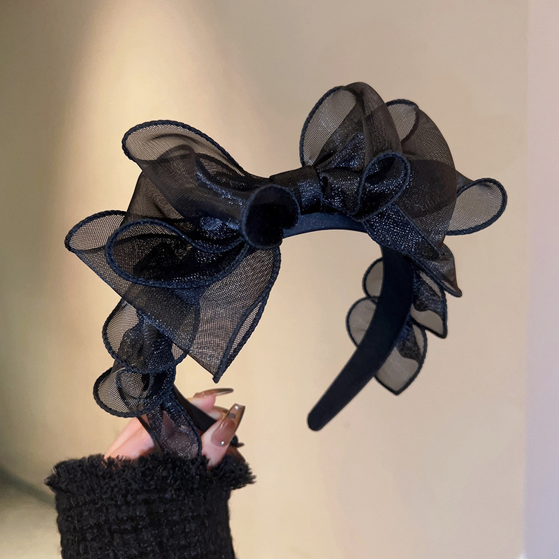 Fashion Black Mesh Big Bow Hea - огляд і ціна Hair Net Invisible