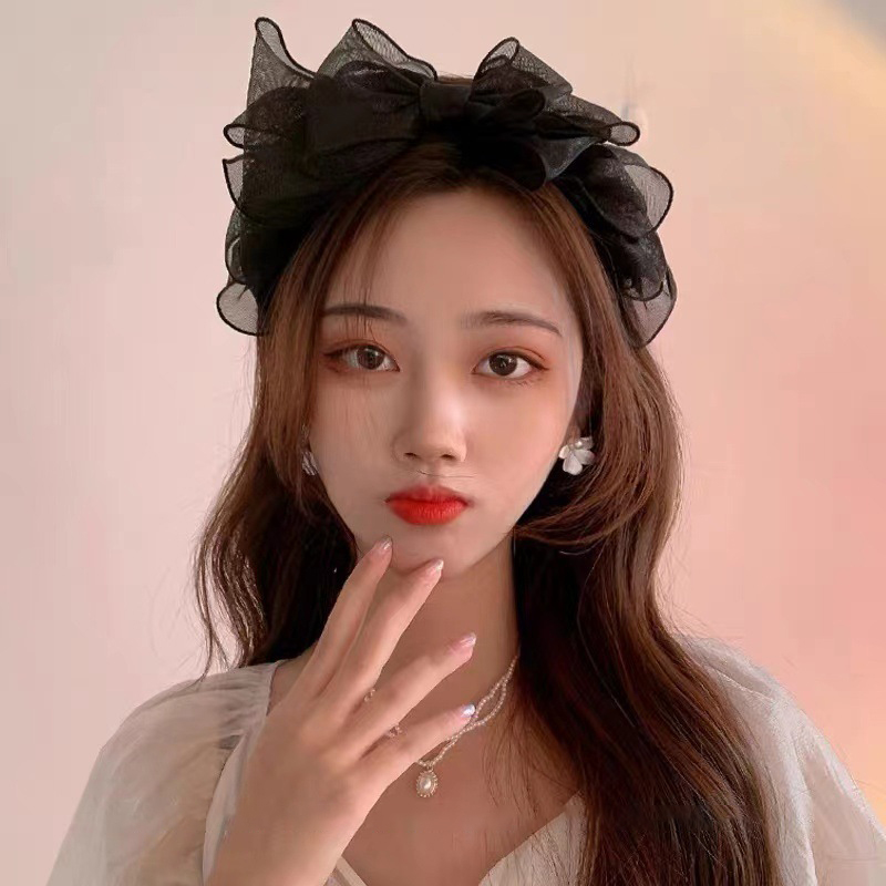Fashion Black Mesh Big Bow Hea - огляд і ціна Hair Net Invisible