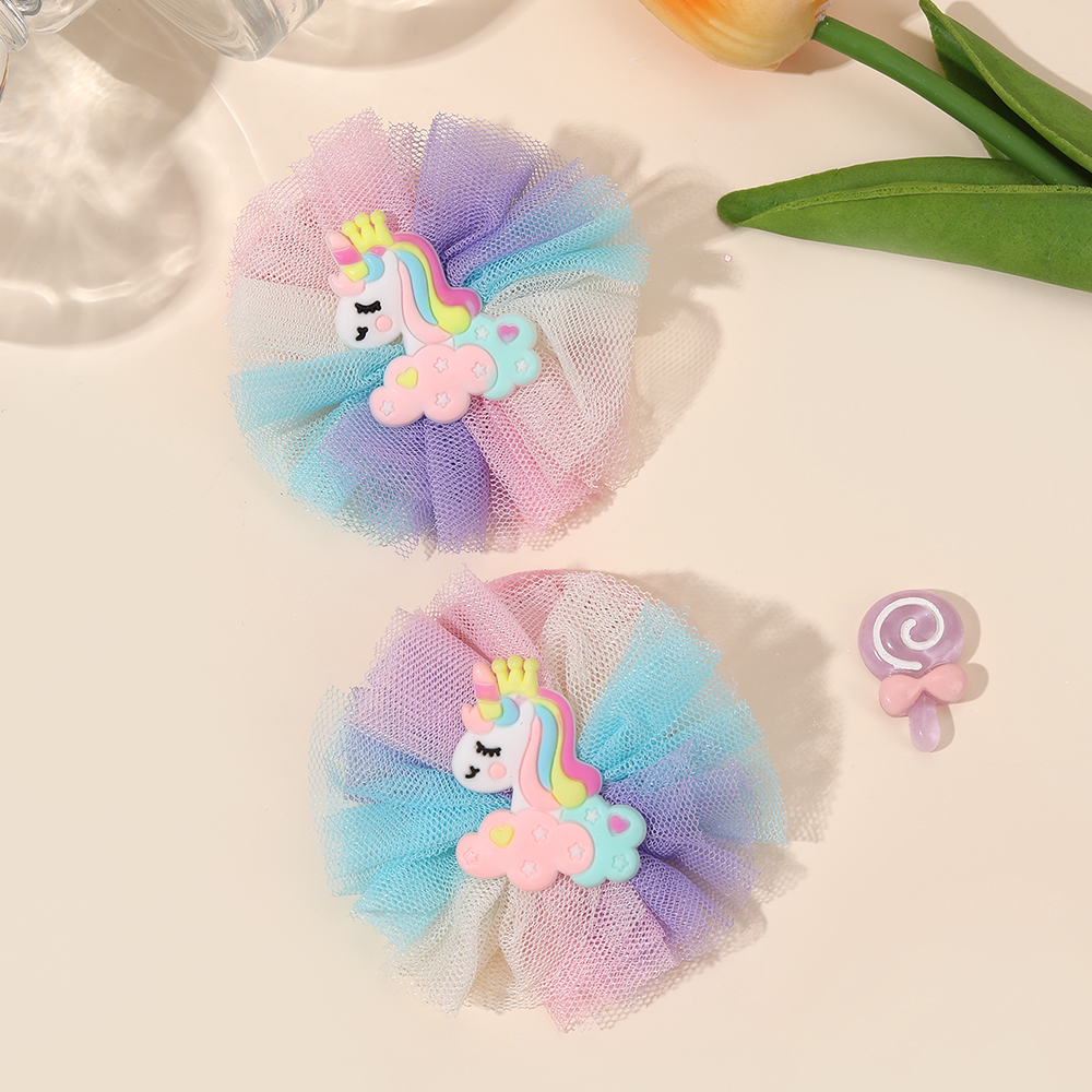 2Pcs Cartoon Unicorn Hair Tie  - огляд і ціна Hair Net Invisible