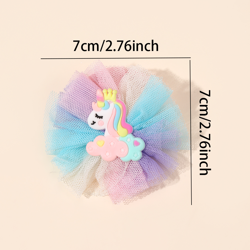 2Pcs Cartoon Unicorn Hair Tie  - огляд і ціна Hair Net Invisible